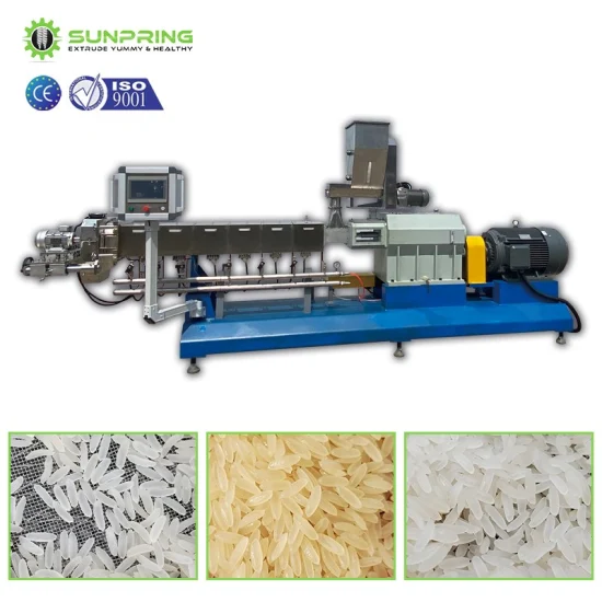 Línea de producción de proceso de arroz artificial de alta productividad + Máquina de procesamiento de arroz artificial Extrusora para fabricación de Konjac Extrusora para máquina de procesamiento de Konjac